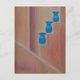 青いポット ポストカード