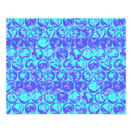 青いポップ・アートのアートバブルラップ フォトプリント           