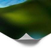 青いポピーの花のポスター ポスター (角)