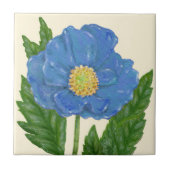 青いポピータイル タイル (正面)