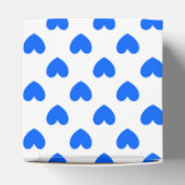 青いポルカハートオンホワイト フェイバーボックス (上部)