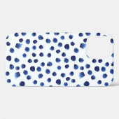 青いポルカ:水色ドットシームレス。 Case-Mate iPhoneケース (裏面 (横))