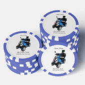 青いポーカーチップ ポーカーチップ (積み重ね)