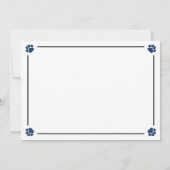 青いポープリントフレームペットの養子縁組の証明書 (裏面)