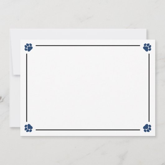 青いポープリントフレームペットの養子縁組の証明書 (裏面)