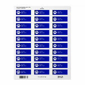 青いポープリント ラベル (フルシート)