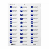 青いポープリント ラベル (フルシート)