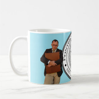 青いマグの教授 コーヒーマグカップ