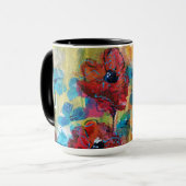 青いマグを持つケシ マグカップ (正面左)