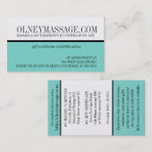 青いマッサージおよびスパの接触カードビジネス 名刺 (正面/裏面)