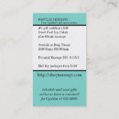 青いマッサージおよびスパの接触カード コーリングカード (裏面)