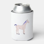 青いマネの馬 缶クーラー (缶正面)