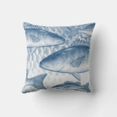 青いマングローブがみがみ言う人(灰色がみがみ言う人)の装飾用クッション クッション (裏面)