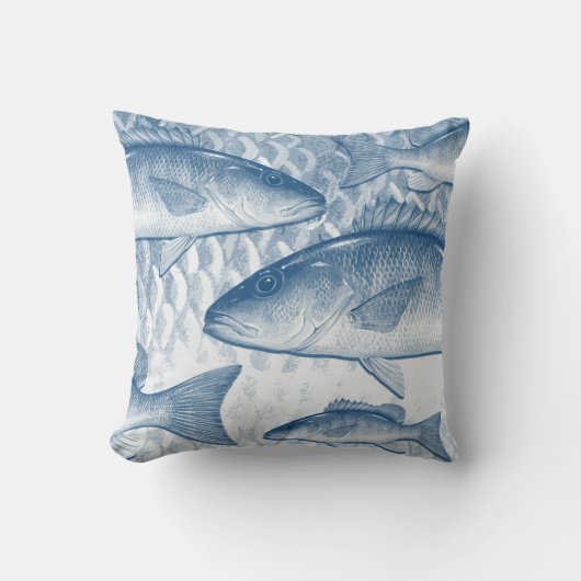 青いマングローブがみがみ言う人(灰色がみがみ言う人)の装飾用クッション クッション (正面)