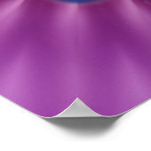 青いマンダラの星 | マゼンタの花 ポスター (角)