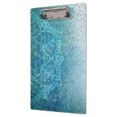 青いマンダラクリップボパーソナライズされたード クリップボード (左)