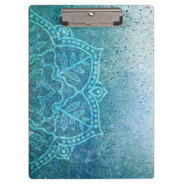 青いマンダラクリップボパーソナライズされたード クリップボード