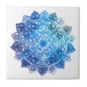 青いマンデラ タイル (正面)