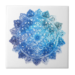 青いマンデラ タイル