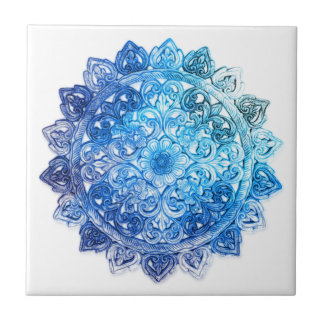 青いマンデラ タイル