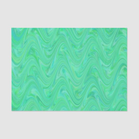 青いマーブリング 薄葉紙 (正面)