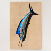 青いマーリンの背景 ジグソーパズル (縦)