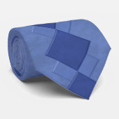 青いマーリングされた正方形のネクタイ ネクタイ (ロール)