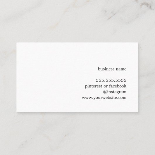 青いミニマルエレガントインテリアストライプデザイナーバス 名刺 (裏面)