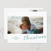 青いミニマル写真のクリモダンスマス (正面/裏面)