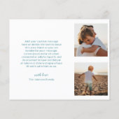 青いミニマル写真のクリモダンスマス (裏面)