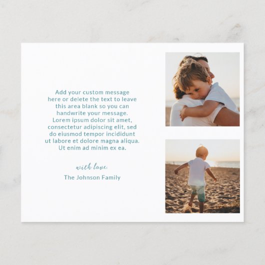 青いミニマル写真のクリモダンスマス (裏面)