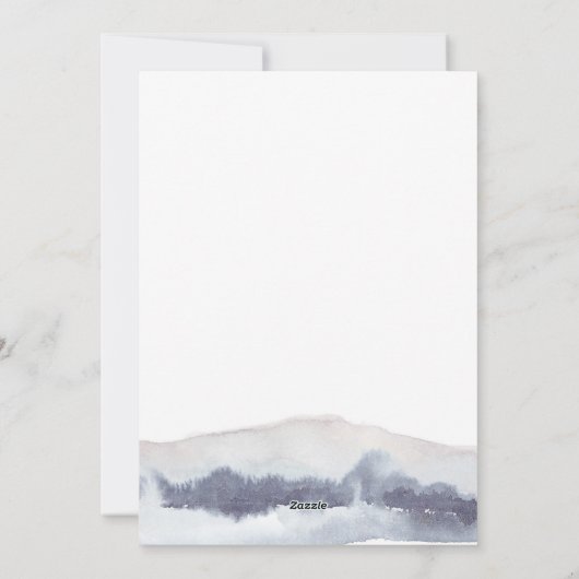 青いミニマル水色のクリスマスパーティー シーズンカード (裏面)