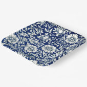 青いミロ、ヴィンテージの花の模様、 ペーパープレート (傾斜あり)