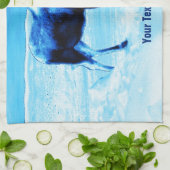 青いムースに一度 キッチンタオル (折り畳み)