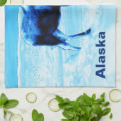 青いムースに一度 キッチンタオル (折り畳み)