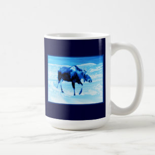 青いムースに一度 コーヒーマグカップ