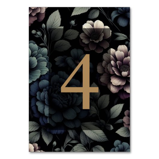 青いムーディフローラ表4 テーブルナンバー (正面)