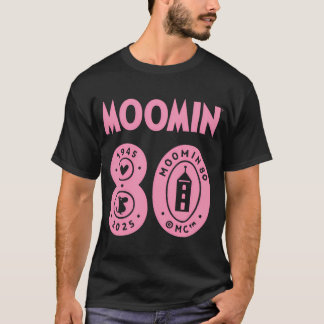 青いムーミンパパの冬のゲームはムーミントロールが進める Tシャツ
