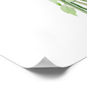 青いメアリカップのセージ花ブーケ水色 ポスター (角)