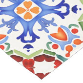 青いメキシコのカラフルタラベラスペインの印刷 ショートテーブルランナー (コーナー)