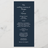 青いメニューとプログ結婚ラムのカード プログラム (裏面)