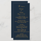 青いメニューとプログ結婚ラムのカード プログラム (正面/裏面)