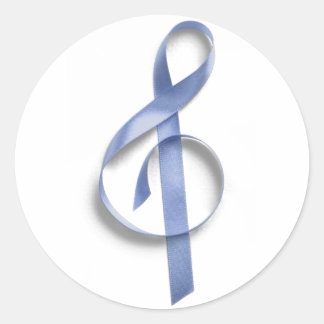 青いメモ ラウンドシール