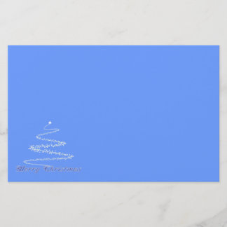 青いメリークリスマスの文房具 便箋