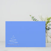 青いメリークリスマスの文房具 便箋 (スタンド正面)