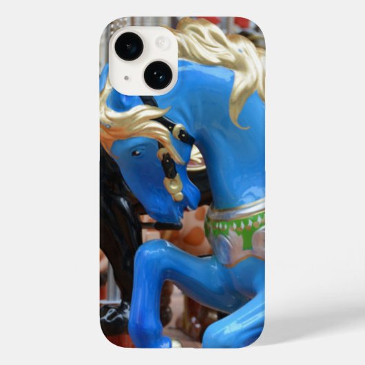 青いメリーゴーランドの馬 Case-Mate iPhoneケース (裏面)