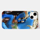 青いメリーゴーランドの馬 Case-Mate iPhoneケース (裏面 (横))