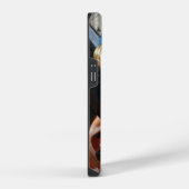 青いメリーゴーランドの馬 iPhoneケース (右側面)