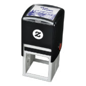 青いメリーモダンクリスマスの木の森のトナカイ セルフインキングスタンプ (商品)