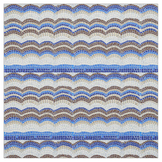 青いモザイクによってとかされる綿織物 ファブリック